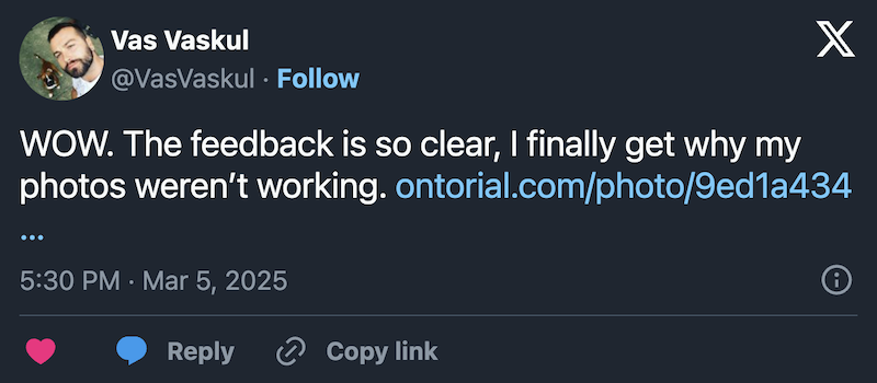 Vas' Testimonial